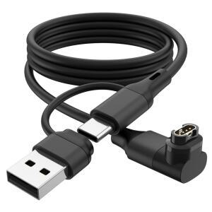 호환 가민 8 7 6 5 7X 7S 6s 6X/포러너 970 965 570 265 255 165 55/비보액티브 6 5 4 3/뷰노 3용 USB 타입 C 충전 케이블
