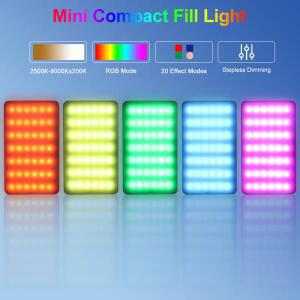 보성 W140RGB 필 라이트 휴대폰 뷰티 페이스 플레이잉 스퀘어 포켓 풀 컬러 LED 앰비언트 사진 조명