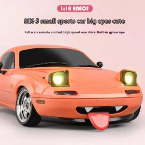 2024년 LD1804 마쯔다 MX5 미엄 버전 RC 드리프트 카 자이로스코프 장착 후륜구동 장난감 자동차 생일