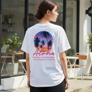 알로하 반팔티 20수면 쿨론티 티셔츠 자체제작 S~3XL 빅사이즈 남녀공용 여성 여자 여름티 데일리 반팔 학생 단체티 기능성