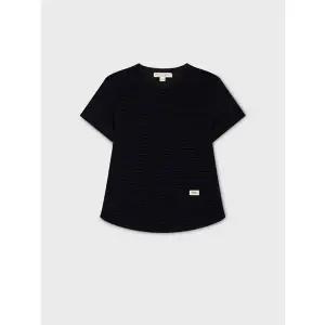 [후아유](김해점)Round Neck Curved Hem T-shirt / WHRAG2433F