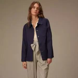 [르몽생미셸](강남점)코튼트윌 여성 (W)Women cotton twill Work Jacket_Navy_LSTA0JK22W