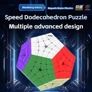 [Picube] DianSheng Galaxy Master Kilominx 4x4x4 자체 Megnx 매직 큐브 스티커리스 Cubo Dodecahedron 스