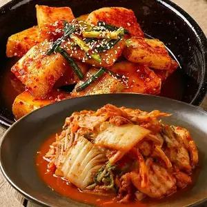 누리웰 김치 2종세트 총 4kg(석박지 2kg+맛김치 2kg)