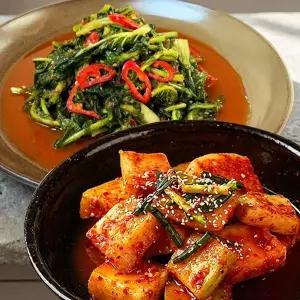 누리웰 김치 2종세트 총 4kg(석박지 2kg+열무김치 2kg)