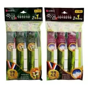 대나무 칫솔 잇몸 시린이 전문 초극세모 2+1 치아관리
