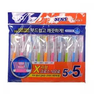크리오 센스 인터덴탈 항균 초극세모 칫솔 5+5
