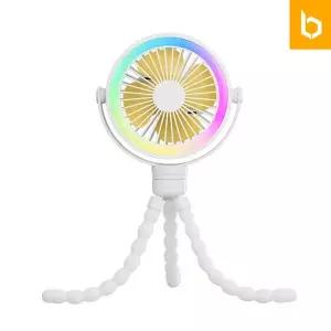 [유즈비] LED 옥토퍼스 미니선풍기 무선 휴대용 스탠드형 핸디형 유모차 선풍기