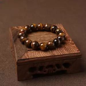 TBZ 타이거 아이스톤 브레이슬릿 불교 팔찌 12mm
