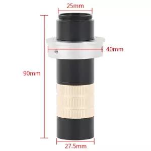 조정 가능 200X 연속 줌 C 마운트 렌즈 CCS 마운트 CCD 디지털 산업용 현미경 비디오 카메라 용 유리 렌즈