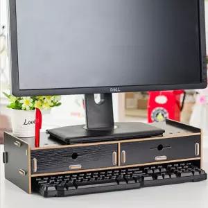DIY 목아픔방지 모니터받침대 원대 와이드선반조립식 컴퓨터 높은 대형 우드 조립형