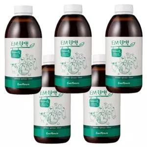 EM원액 500ml 5개 미생물제제 자연연료 유기물발효 악취제거 수질정화 환경개선 미생물효소 이엠원액