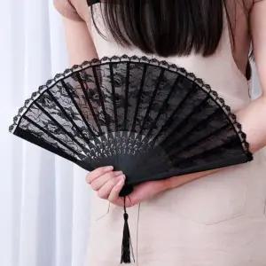 [하프클럽/]부채 접이식 팬 무용 댄스 나무