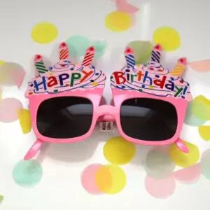 [비케이엠컴퍼니_64]촛불핑크 생일안경 웃긴안경 선글라스