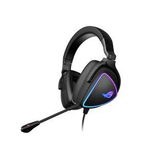 USB-C가 장착된 ASUS ROG 델타 S 게이밍 헤드셋 | AI 전원 노이즈 캔슬링 마이크 PC, Mac, 닌텐도 스위치, 소니 플레이스테이션용 오버이어 헤드폰 인체공학적 디자인, 블랙