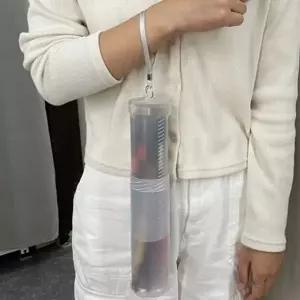 원형 길이 조절 휴대용 플라스틱 미술용 붓통 케이스