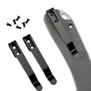 스테인레스 스틸 접이식 칼 포켓 클립 백 클램프 세트(3개 나사 포함) DIY 액세서리 부품 2/1 옵션 사용