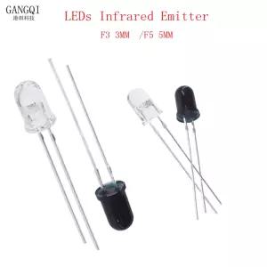 10PCS F3 3mm F5 940nm LED 적외선 이미터 및 IR 송수신기 다이오드 튜브 포토센서용