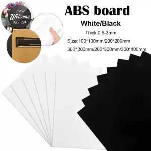 1pcs 화이트/블랙 abs 플라스틱 플레이트 모델 시트 DIY 재료 부품 두께 0.5mm/1mm/1mm/1.5mm/2mm/3mm