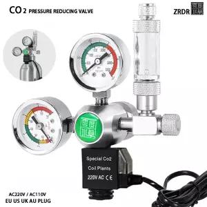 수족관 DIY CO2 조절기 솔레노이드 버블 카운터 제어 시스템 방수 어항 감압 밸브