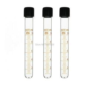 크기 사용 가능 눈금 유리 둥근 바닥 원심 분리기 튜브 5ml 10ml 스크류 캡 포함