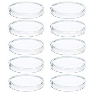 60mm 일회용 유리 버섯 세포 조직 페트리 플레이트 뚜껑 실험실 장비 문화 접시 10Pcs