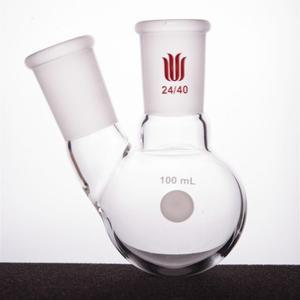 SYNTHWARE 두꺼운 벽 경사 투넥 병  플라스크  비스듬한 모양  용량 100mL  250mL  붕규산염 유리  F41