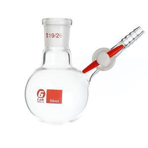 실험실 둥근 바닥 붕규산 유리 단일 입 반응 병 25-500ml 부식 저항 플라스크