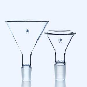 실험실 공급 장치용 투명 유리 원추형 피드 깔때기  표준 접지 입 포함  50mm ~ 1 개