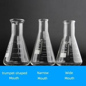 실험실 화학 장비용 1피스 50ml-1000ml 붕규산 유리 원추형 삼각 플라스크