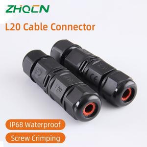 L20 1Pcs 와이어 케이블 전기 퀵 커넥터 IP68 방수 LED 조명 배선 야외 2/3/4/5/6Pin