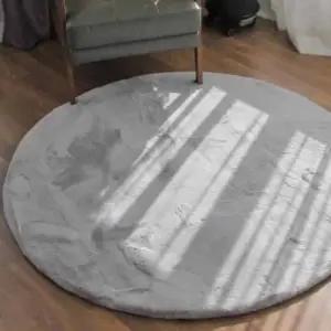 러그 원형 연그레이 150X150 방바닥매트 사각매트 침대옆러그