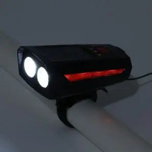 [하프클럽/]스포티브 태양광충전 자전거벨 전조등 2400mAh 레드