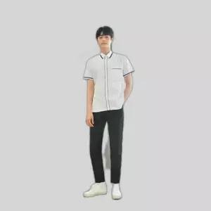 교복몰 (하복)스판 블랙 교복바지(남자) 교복 학생복.