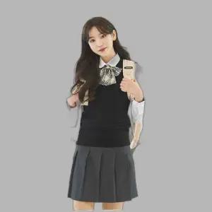 교복몰 보풀방지 블랙 교복조끼(여자) 교복 학생복.