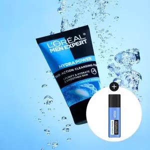 [로레알파리] 맨 엑스퍼트 이드라 파워 아쿠아 클렌징 폼 100ml [증정]맨 파워 밀크 모이스춰라이저(수...