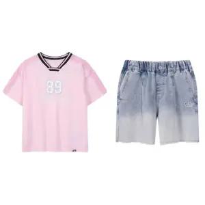 [갤러리아] NBA키즈 글로시 스트라이프 메쉬 티 데님쇼트 세트K262TS650/31/DP600/21