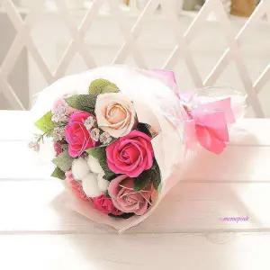 코튼로즈 선물 성년의날 생일 꽃다발 비누꽃fgh159