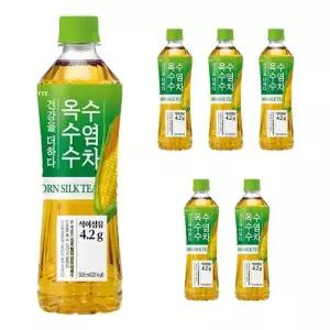 롯데 더하다 옥수수수염차 500ml x 6PET
