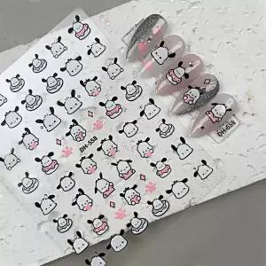 네일아트 귀여운 케릭터 강아지 냥이 네일스티커 3종