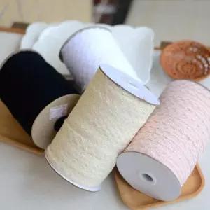 흰색 핑크 베이지 부드러운 DIY 트림 할로우 플라워 디자인 예쁜 레이스 웨딩 신부 원피스 바느질 공예 10