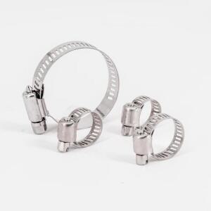 호스 클램프 6-12mm 1/4 3/8 304 스테인레스 웜 드라이브 스프링 클립 물 연료 라인 홈브류 5 피스