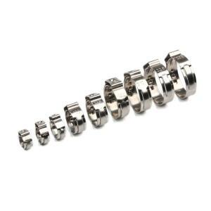 10PCS 클램프 클립 스테인레스 스틸 304 단일 이어 호스 (튜브 파이프용) 금속 모음 키트 5.3-31mm