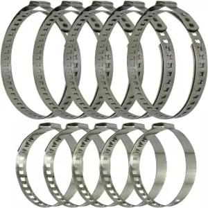 LAINLOY 10PCS CV 조인트 부트 클램프 키트 스테인리스 스틸 조절식 드라이브 샤프트 액슬 스티어링 기어