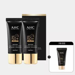 AHC 마스터즈 아쿠아리치 선크림 듀오세트 30ml+(증정)마스터즈 선크림 10ml
