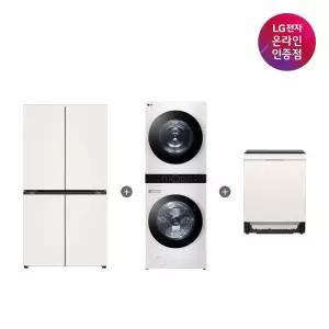 LG 디오스 냉장고 + LG 트롬 워시타워 + LG 디오스 식기세척기 (T875MEE111 + W21WAM + DUE6BGL1E)