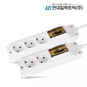 국산 4000W 고용량 멀티탭 2구 3구 에어컨 건조기 누전 배선 과부하 차단 전기 히터 에어콘 멀티 콘센트 차단기 1.5m 3m 5m 10m
