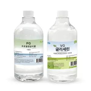 프로필렌글리콜 PG 900g + 식물성 글리세린 VG 1kg 비누 슬라임
