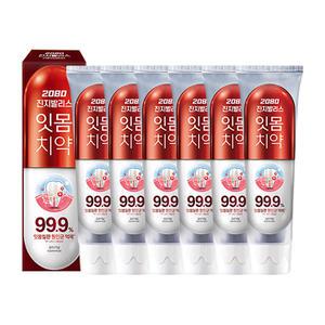 2080 진지발리스 오리지날 치약 120g  6개