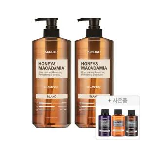 쿤달 네이처 샴푸 블랑 1058ml, 2개+증정(바디워시 일랑일랑 100ml , 1개 +샴푸 일랑일랑 100ml , 1개+ 트리트먼트 일랑일랑 100ml , 1개)
